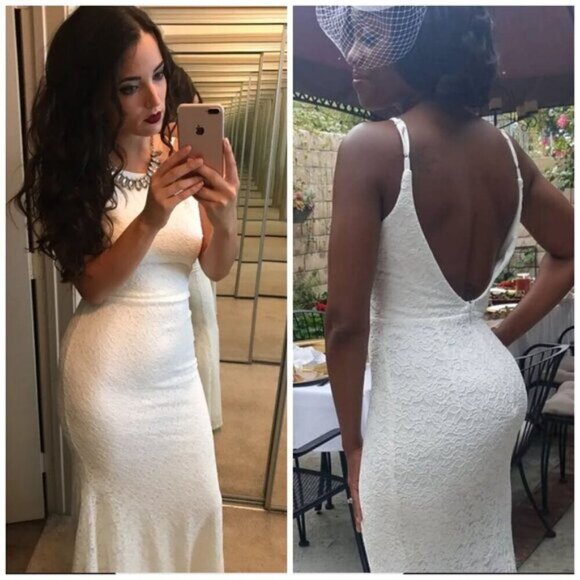 Lulus Dresses & Skirts - Lulus ✦ Ivory Lace Halter Maxi Dress ✦ Mermaidcore Bridal Beach Ceremony Sz S